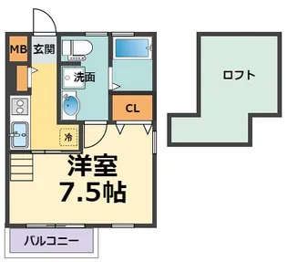 レジデンス甲子園口【1階】の間取り