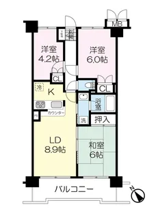 ナイスアーバン泉中央【2階】の間取り