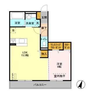 プリムヴェール 十六番館【2階】の間取り