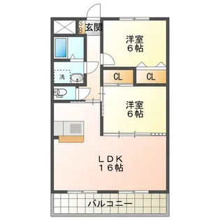 ふじ第2マンション【2階】の間取り