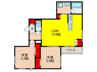 エル・ビエント大神木【2階】の間取り