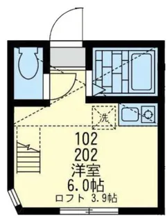 グロース天王町【1階】の間取り
