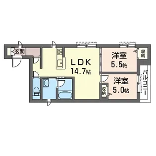 リヴェール メゾン【3階】の間取り