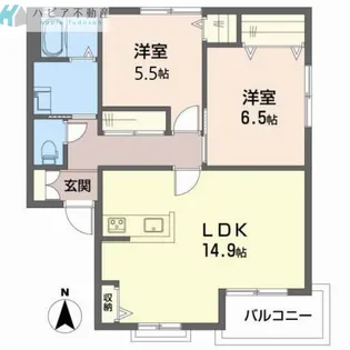 カサ・エスペランサI【2階】の間取り
