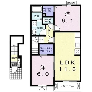 ラッフィナート カーサ【2階】の間取り