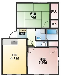 コーポマツノキ四番館【1階】の間取り