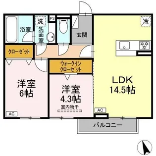 TORISIA加納南陽【2階】の間取り