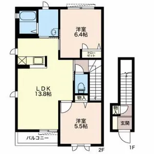 ヒルズAI【2階】の間取り