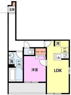 EAST BLUE1【1階】の間取り