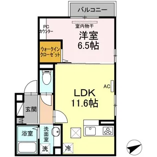 アネシス寺家A・B B棟【2階】の間取り