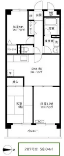 ビラカーサお花茶屋【2階】の間取り