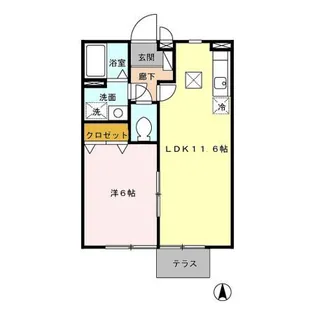 アムール上峰【1階】の間取り