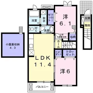 Grace U.K【2階】の間取り