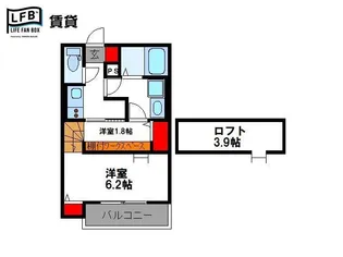 ブランシェ三萩野【2階】の間取り