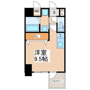 タウンブルグ新町【9階】の間取り