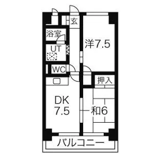 コスモハイム七番町【9階】の間取り