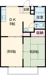 フラワーハイツ砥上【2階】の間取り