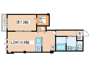 CASA DI CIMA【2階】の間取り