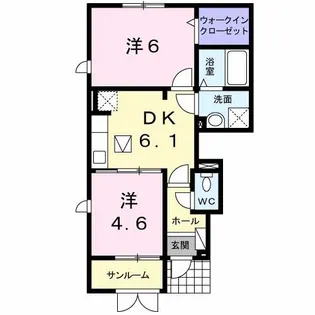 ブロッサムI【1階】の間取り