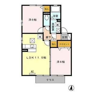 D’コート南横市 A・B・C【1階】の間取り
