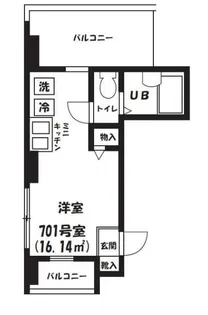 ビラ・デ・ローゼ【7階】の間取り