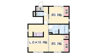 ガーネット【1階】の間取り