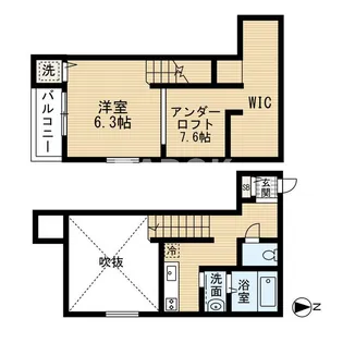 ピエス千早A【1階】の間取り