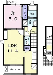 カーサ・ヴィオラ【2階】の間取り