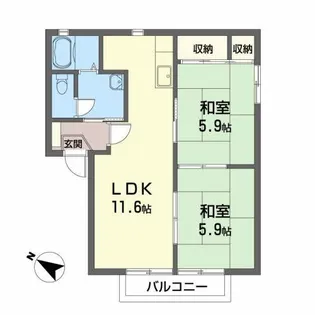 エミネンス B【2階】の間取り