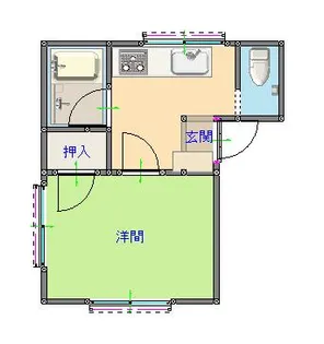 ヒルズ北上【2階】の間取り