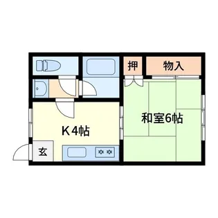 清水ハイツ【2階】の間取り