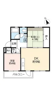 UR新多聞【2階】の間取り