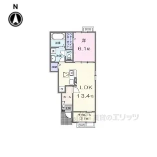 ソレイユ1【1階】の間取り