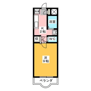 サンサーラ古庄【1階】の間取り