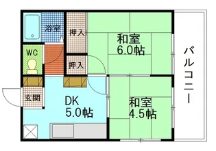 楠木ハイツ【4階】の間取り
