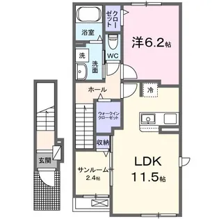 サクラレジェンドE【2階】の間取り