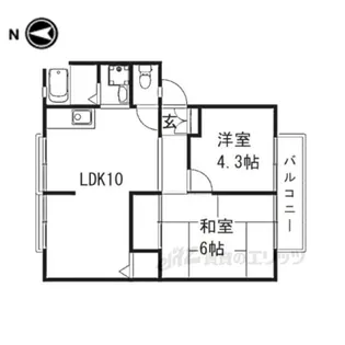 サンコートサヨミ【1階】の間取り