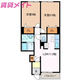 ジェルメ86 II【1階】の間取り