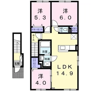 フォレストコート【2階】の間取り