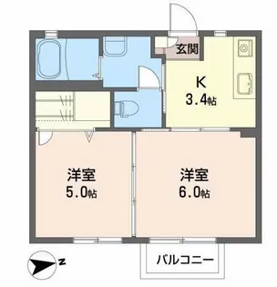 フレッサ南館B【2階】の間取り