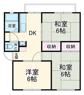 アーバンハイツみつわA【2階】の間取り