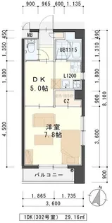 ひるとっぷ台原【3階】の間取り