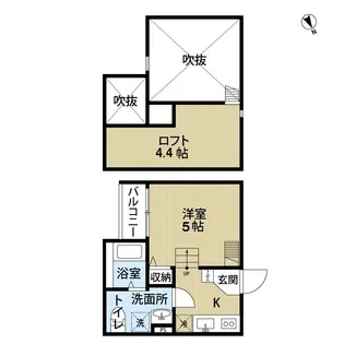 Casa del canario 諏訪ノ森【1階】の間取り
