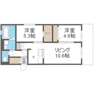 ALPINE美園駅前【5階】の間取り