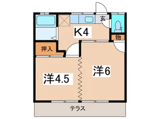 東ハイツ【1階】の間取り