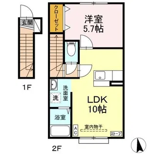 ルグラン桂木【2階】の間取り