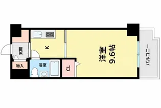 シティアリーナ阿波座西【2階】の間取り
