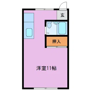 コーポ三光【1階】の間取り