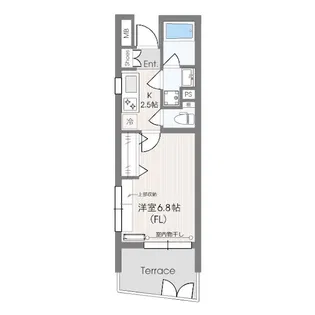 Cresc.25(クレッシェンドフタゴ)【1階】の間取り