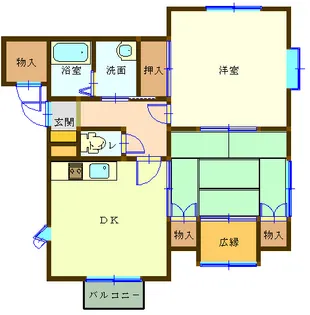 コーポサンリバーB【2階】の間取り